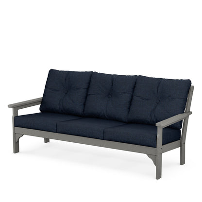 
                  Vineyard Deep Seating Sofa Slate Grey Frame Marine Indigo Cushions - Image 28
                