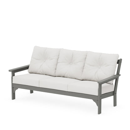 
                  Vineyard Deep Seating Sofa Slate Grey Frame Natural Linen Cushions - Image 41
                
