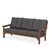 Vineyard Deep Seating Sofa Teak Frame Ash Charcoal Cushions