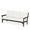 Vineyard Deep Seating Sofa Vintage Coffee Frame Natural Linen Cushions