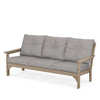 Vineyard Deep Seating Sofa Vintage Sahara Frame Grey Mist Cushions