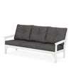 Vineyard Deep Seating Sofa Vintage White Frame Ash Charcoal Cushions