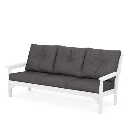 
                  Vineyard Deep Seating Sofa Vintage White Frame Ash Charcoal Cushions - Image 11
                