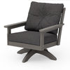 Vineyard Deep Seating Swivel Chair Driftwood Frame Ash Charcoal Cushions