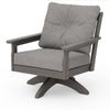 Vineyard Deep Seating Swivel Chair Driftwood Frame Grey Mist Cushions