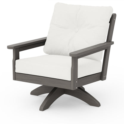 
                  Vineyard Deep Seating Swivel Chair Driftwood Frame Natural Linen Cushions - Image 53
                