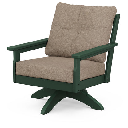 
                  Vineyard Deep Seating Swivel Chair Green Frame Spiced Burlap Cushions - Image 73
                