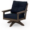 Vineyard Deep Seating Swivel Chair Kona Frame Marine Indigo Cushions