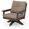 Vineyard Deep Seating Swivel Chair Kona Frame Spiced Burlap Cushions