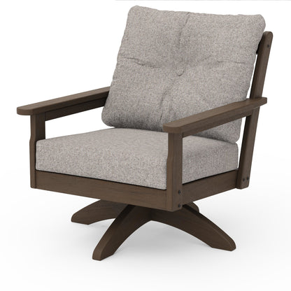 
                  Vineyard Deep Seating Swivel Chair Kona Frame Weathered Tweed Cushions - Image 90
                