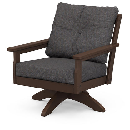 
                  Vineyard Deep Seating Swivel Chair Mahogany Frame Ash Charcoal Cushions - Image 7
                