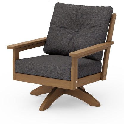 
                  Vineyard Deep Seating Swivel Chair Natural Frame Ash Charcoal Cushions - Image 14
                
