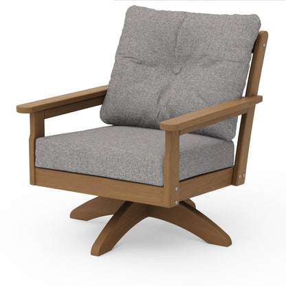 
                  Vineyard Deep Seating Swivel Chair Natural Frame Grey Mist Cushions - Image 26
                