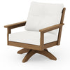 Vineyard Deep Seating Swivel Chair Natural Frame Natural Linen Cushions