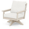 Vineyard Deep Seating Swivel Chair Sand Frame Natural Linen Cushions