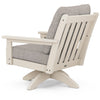 Vineyard Deep Seating Swivel Chair Sand Frame Weathered Tweed Cushions Back