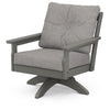 Vineyard Deep Seating Swivel Chair Slate Grey Frame Grey Mist Cushions