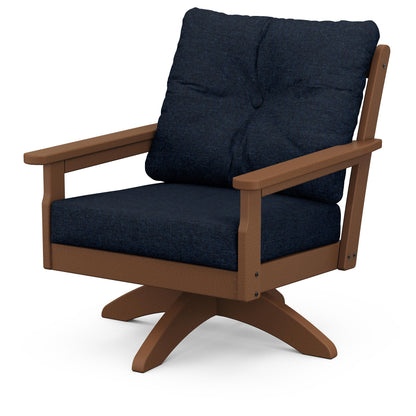 
                  Vineyard Deep Seating Swivel Chair Teak Frame Marine Indigo Cushions - Image 31
                