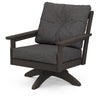 Vineyard Deep Seating Swivel Chair Vintage Coffee Frame Ash Charcoal Cushions