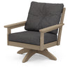 Vineyard Deep Seating Swivel Chair Vintage Sahara Frame Ash Charcoal Cushions