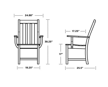 
                  Vineyard Dining Arm Chair Dimensions - Image 5
                
