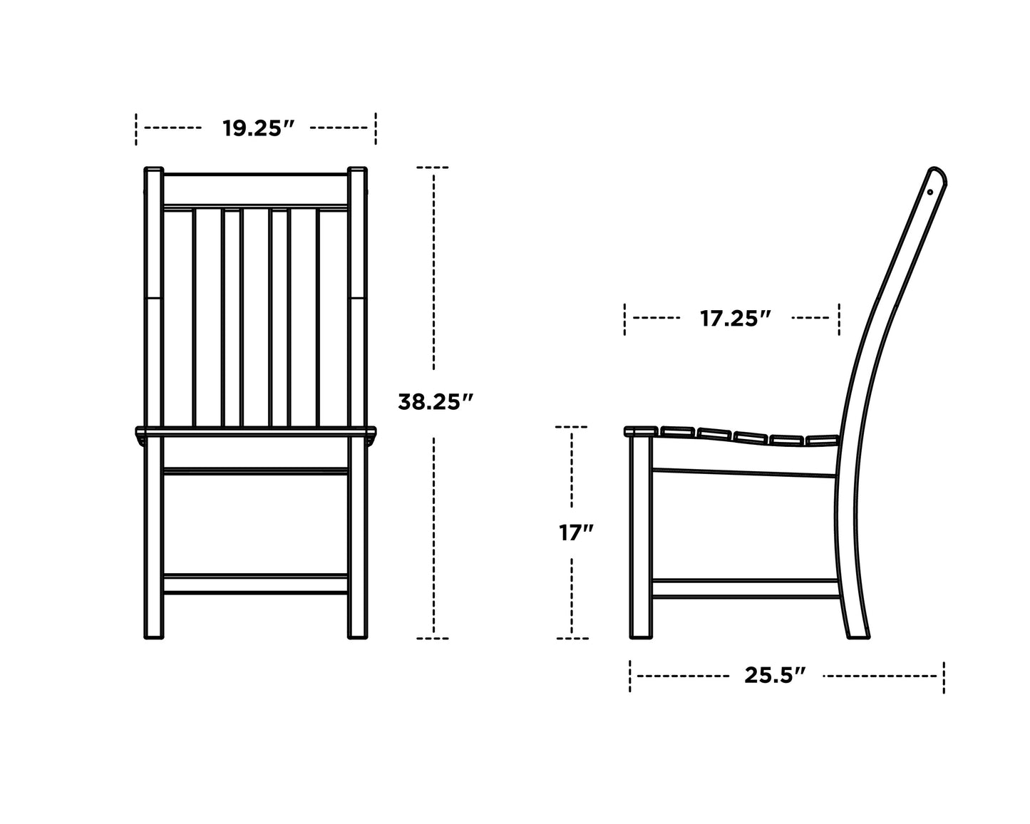 Vineyard Dining Side Chair Dimensions, image 6