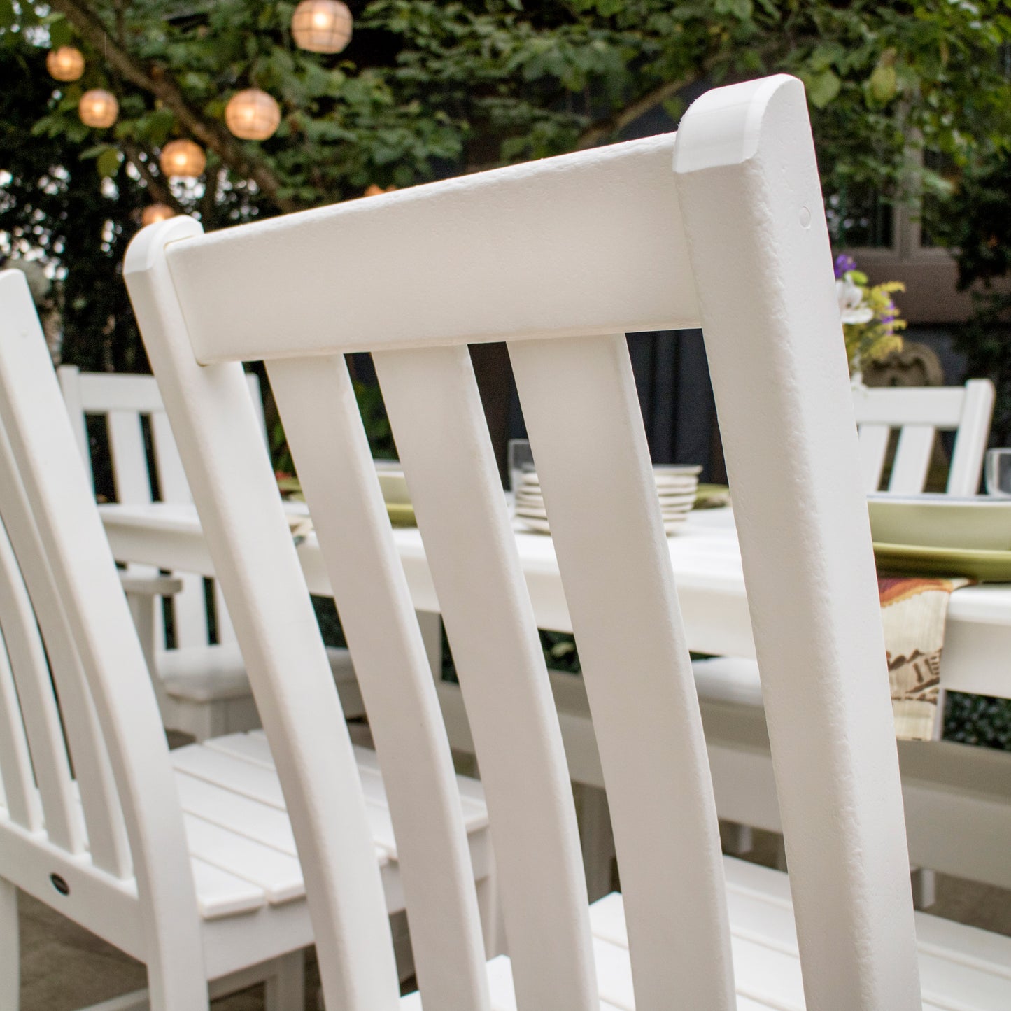 Vineyard Dining Side Chair White Detail, image 3
