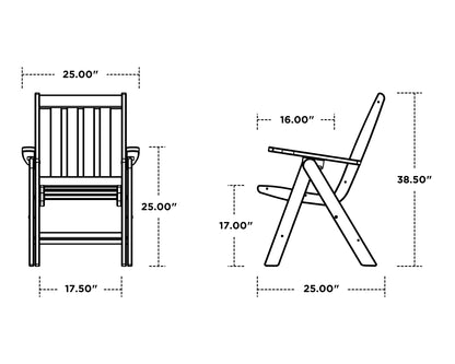 
                  Vineyard Folding Dining Chair Dimensions - Image 9
                