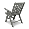 Vineyard Folding Dining Chair Slate Grey Back