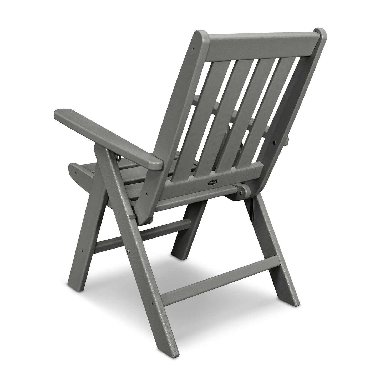 Vineyard Folding Dining Chair Slate Grey Back, image 2