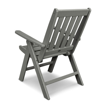 
                  Vineyard Folding Dining Chair Slate Grey Back - Image 2
                