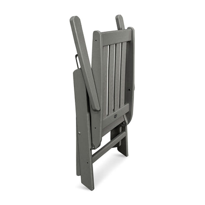 
                  Vineyard Folding Dining Chair Slate Grey Folded - Image 3
                