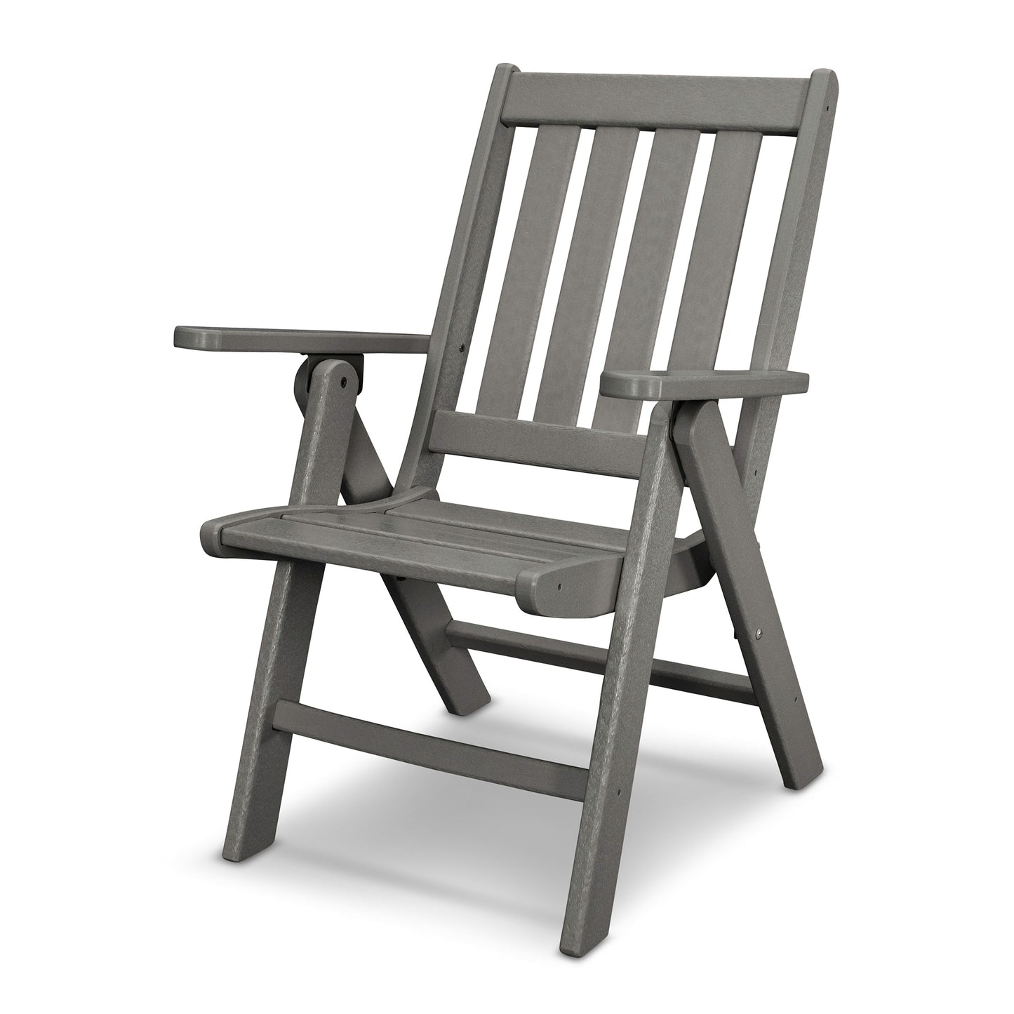 Vineyard Folding Dining Chair Slate Grey, image 1