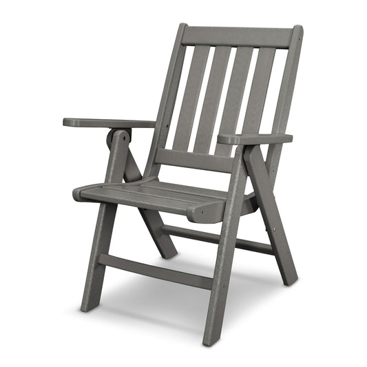 Vineyard Folding Dining Chair Slate Grey
