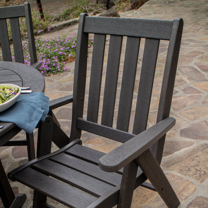 
                  Vineyard Folding Dining Chair Vintage Coffee Detail - Image 5
                