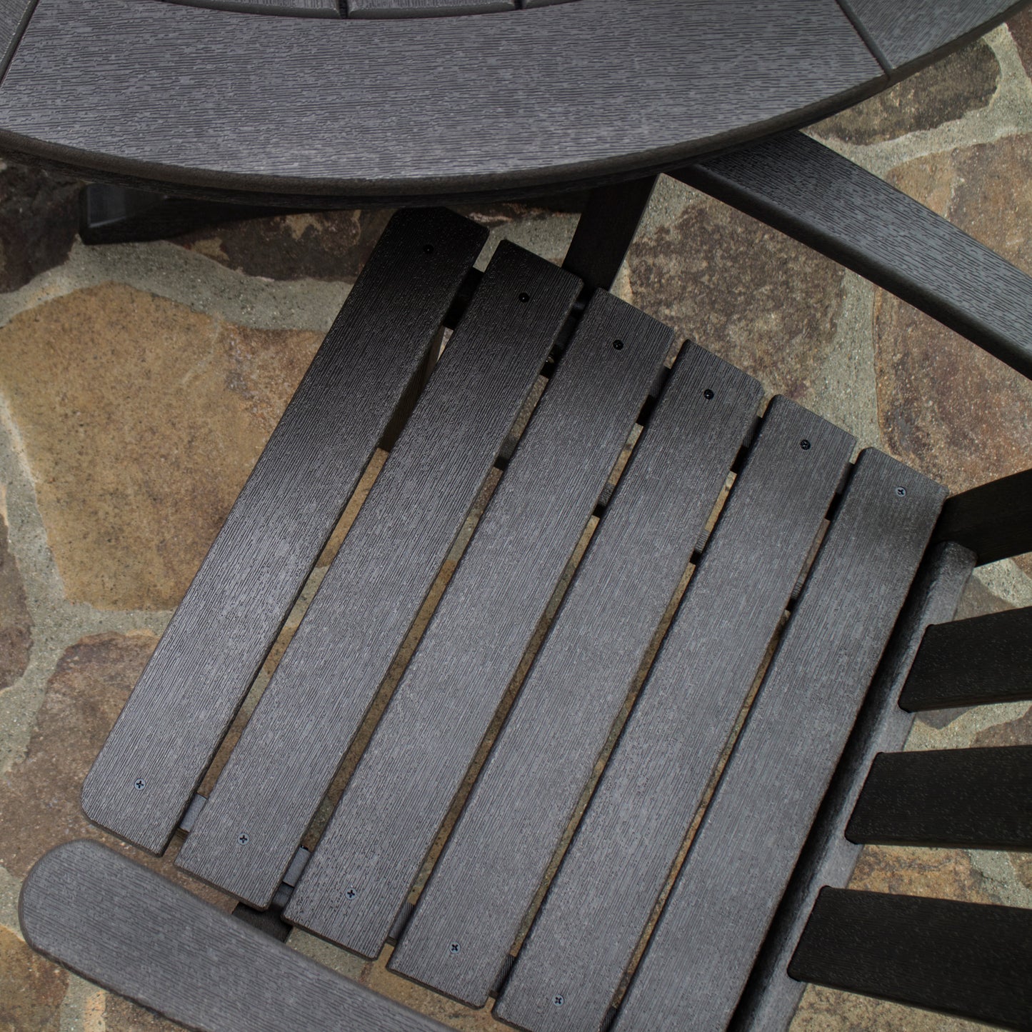 Vineyard Folding Dining Chair Vintage Coffee Seat Detail, image 6