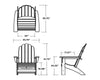 Vineyard Grand Adirondack Chair Dimensions