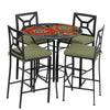 Zinnia 42d Hight Dining w Milano Bar Chairs BK CIL