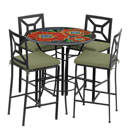 
                  Zinnia 42d Hight Dining w Milano Bar Chairs BK CIL - Image 27
                