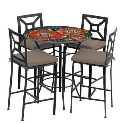 
                  Zinnia 42d Hight Dining w Milano Bar Chairs BK COCOA - Image 28
                