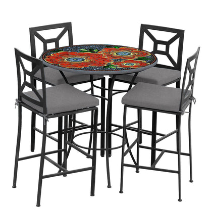 
                  Zinnia 42d Hight Dining w Milano Bar Chairs BK CS - Image 30
                