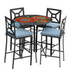 Zinnia 42d Hight Dining w Milano Bar Chairs BK SPA