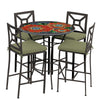 Zinnia 42d Hight Dining w Milano Bar Chairs ESP CIL