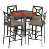 Zinnia 42d Hight Dining w Milano Bar Chairs ESP COCOA