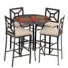 Zinnia 42d Hight Dining w Milano Bar Chairs ESP HB