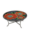 Zinnia Round Coffee Table Pewter Frame