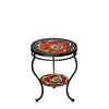 Zinnia Round Double Tiered Side Table Espresso Frame
