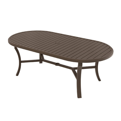 Banchetto 42" x 84" Oval Slat Top Dining Table