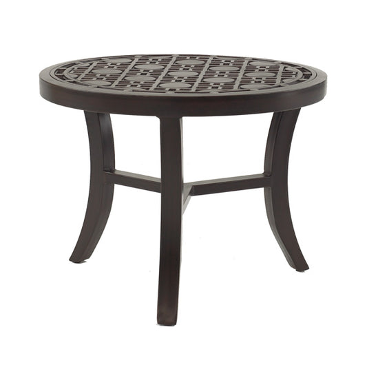 Castelle 24" Round Classical Cast Top Side Table