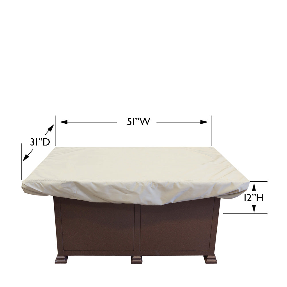 CP933 - 51" x 31" Large Rectangle Fire Pit / Table / Ottoman Cover